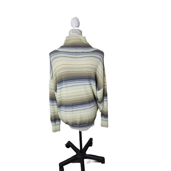 Aritzia Wilfred Free Womens Long Sleeve striped Hush Knit Turtleneck Large - Picture 5 of 9